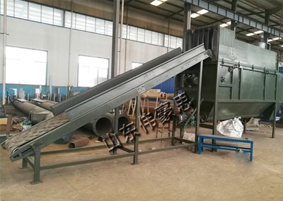 白炭黑自动破包机 自动拆包站工作中