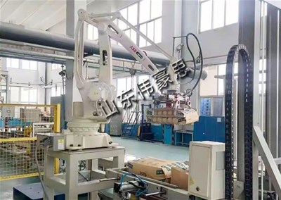 20KG瓷砖胶自动码垛机 机器人码垛机应用原理