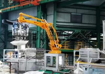 药粉自动破袋机器人的使用促进了企业自动化生产的进程