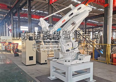 双抓手袋料码垛机器人 50KG磷肥自动码垛机设备
