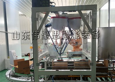 400g白糖自动装箱机器人 箱料机械手码垛机配套现场