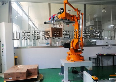 箱装产品自动码垛机设备 机器人自动码垛机应用
