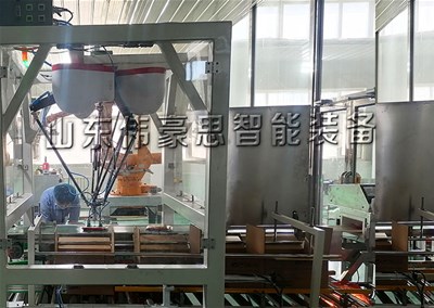 豆奶粉全自动装箱机器人 河北全自动装箱码垛生产线