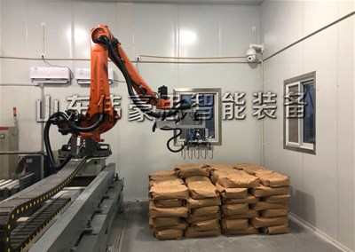 滑石粉全自动码垛机 袋料自动码垛机器人特点