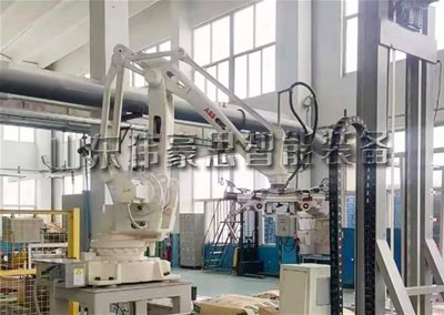 树脂粉全自动码垛机器人，25KG纸袋机械手自动码垛系统