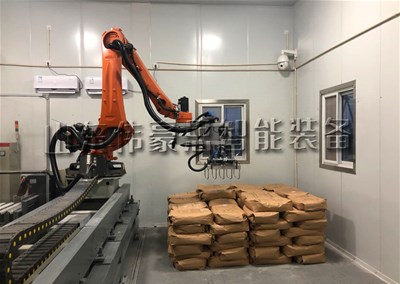 移动式自动码垛机器人，活性炭自动码垛机械手