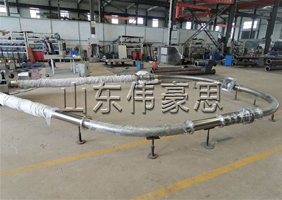 氯化钾管链式输送装置 无尘管链机车间试机中