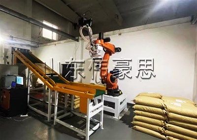 袋料自动破袋机械手 树脂粉机器人自动拆包机