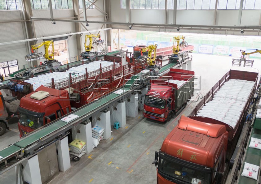 尿素全自动装车机器人 机械手全自动装车设备案例