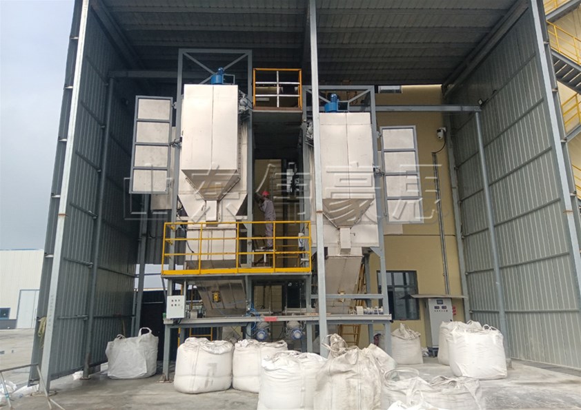 氧化镁无尘吨袋拆包机 山东伟豪思吨包自动破包设备案例